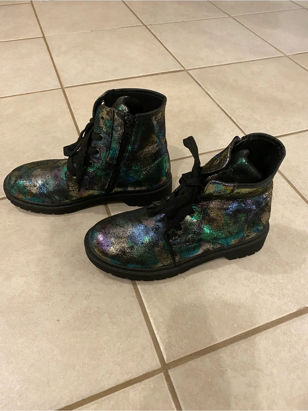 Sprox Metallic Jane Sport Combat Boot